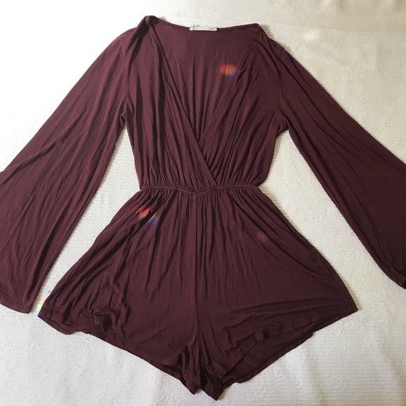 Audrey 3+1 Pants - Maroon Longsleeve Romper Audrey 3+1